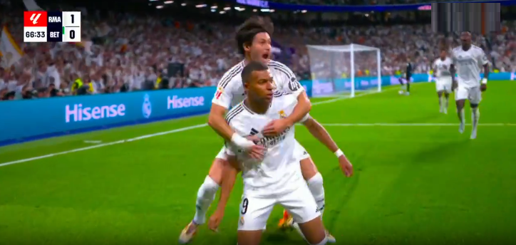 Read more about the article VIDEO/ Kylian Mbappe e shënon golin e parë në La Liga me fanellën e Real Madridit